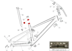 BMC Jeu De Bagues Pour Tige De Selle RAD & Autodrop - 302113 -SRAM Soldes bmc jeu de bagues pour tige de selle rad autodrop 302113 2