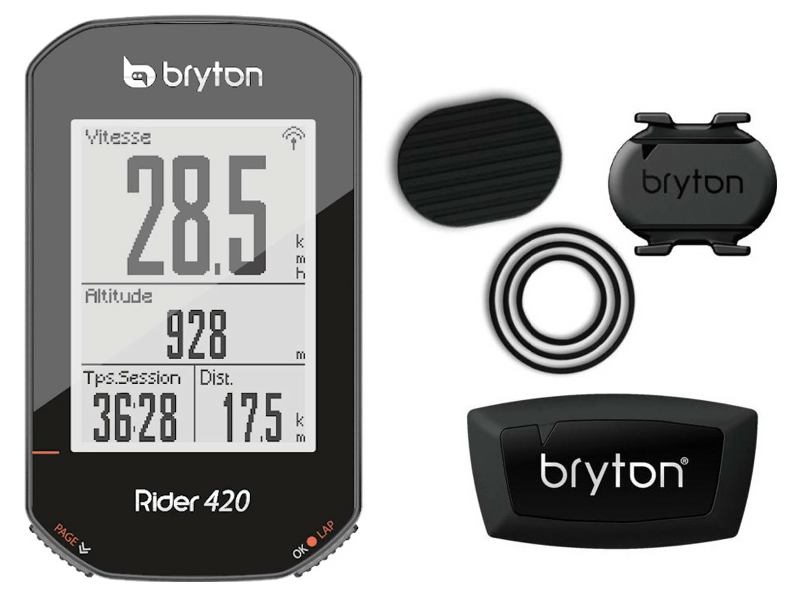 BRYTON GPS Rider 420T + Ceinture Cardio + Capteur Cadence 1 BRYTON GPS Rider 420T + Ceinture Cardio + Capteur Cadence