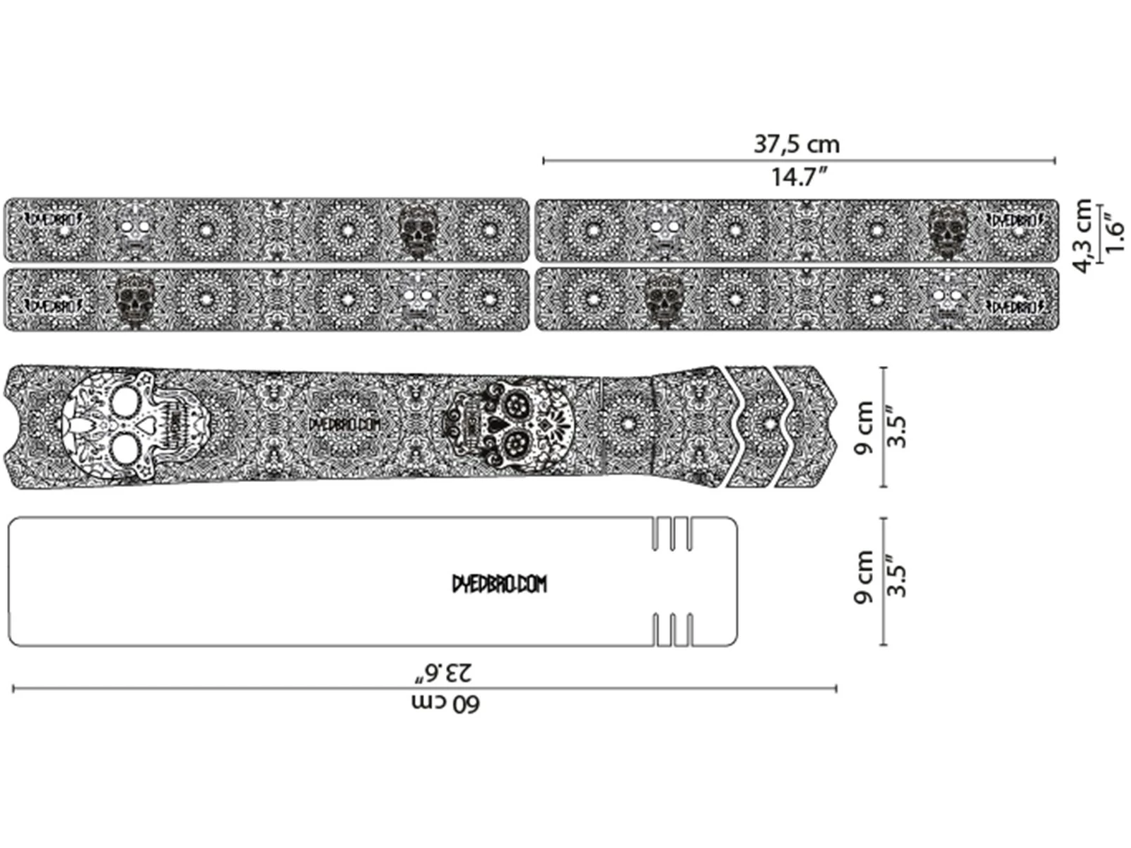 DYEDBRO “Día De Muertos” Stickers De Protection De Cadre VTT 2 DYEDBRO “Día De Muertos” Stickers De Protection De Cadre VTT – Image 2
