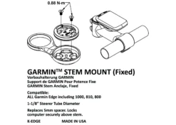 K-EDGE Support Potence Garmin -SRAM Soldes k edge support potence garmin 3
