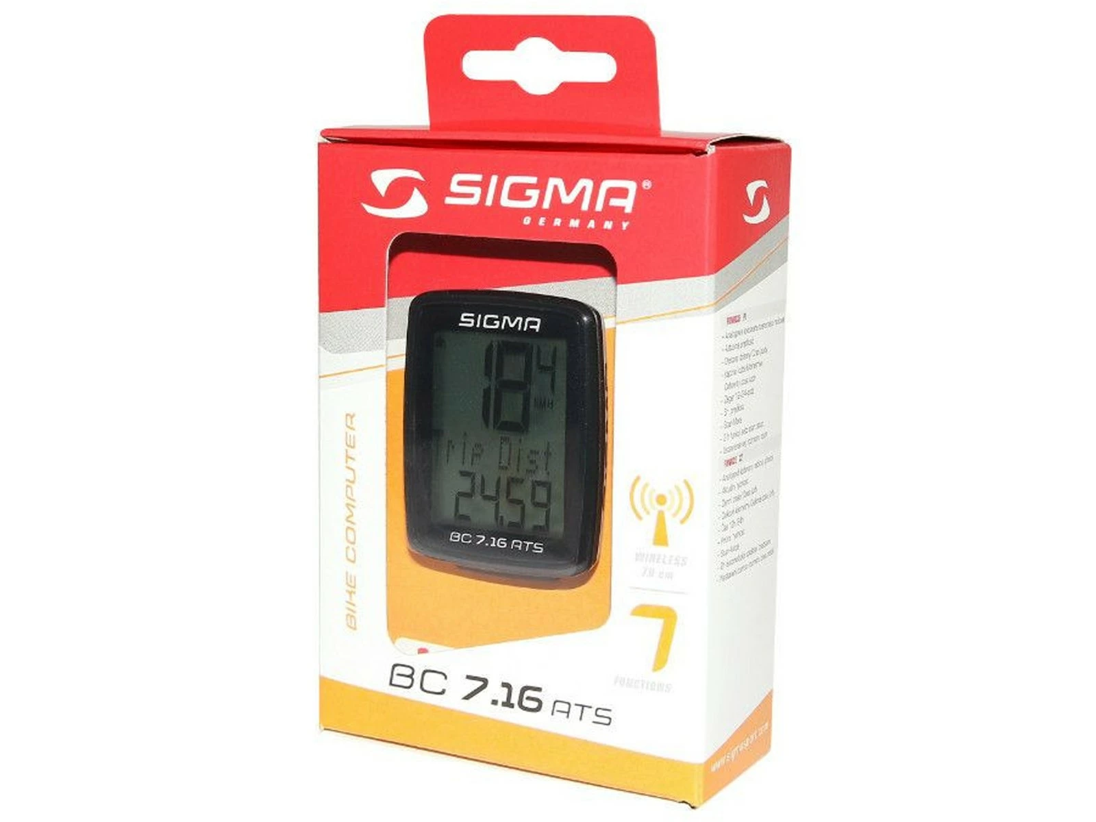 SIGMA BC 7.16 Compteur ATS Noir Sans Fil (7 Fonctions) 1 SIGMA BC 7.16 Compteur ATS Noir Sans Fil (7 Fonctions)
