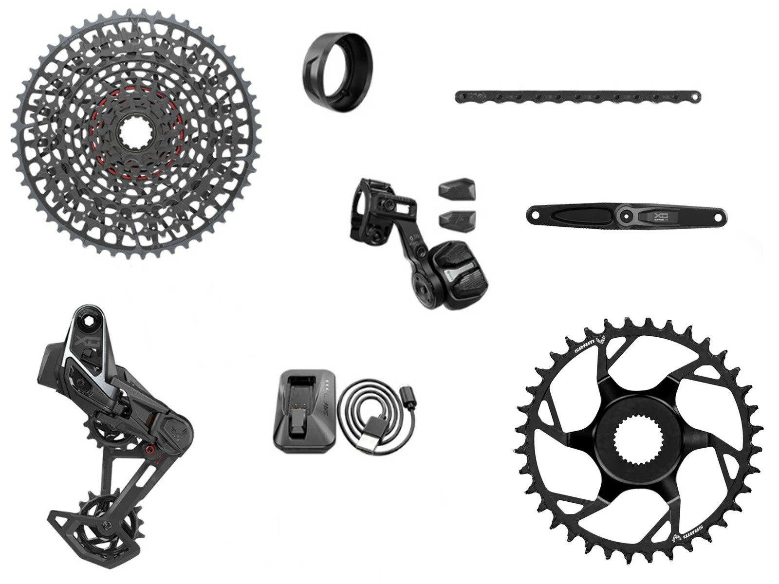 SRAM Groupe Complet X0 T-TYPE Eagle Bosch E-VTT 104 BCD 12v 36 Dents 10-52 1 SRAM Groupe Complet X0 T-TYPE Eagle Bosch E-VTT 104 BCD 12v 36 Dents 10-52